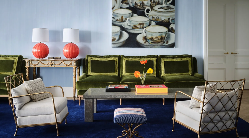 Цветовая гамма гостиной Фото Douglas Friedman