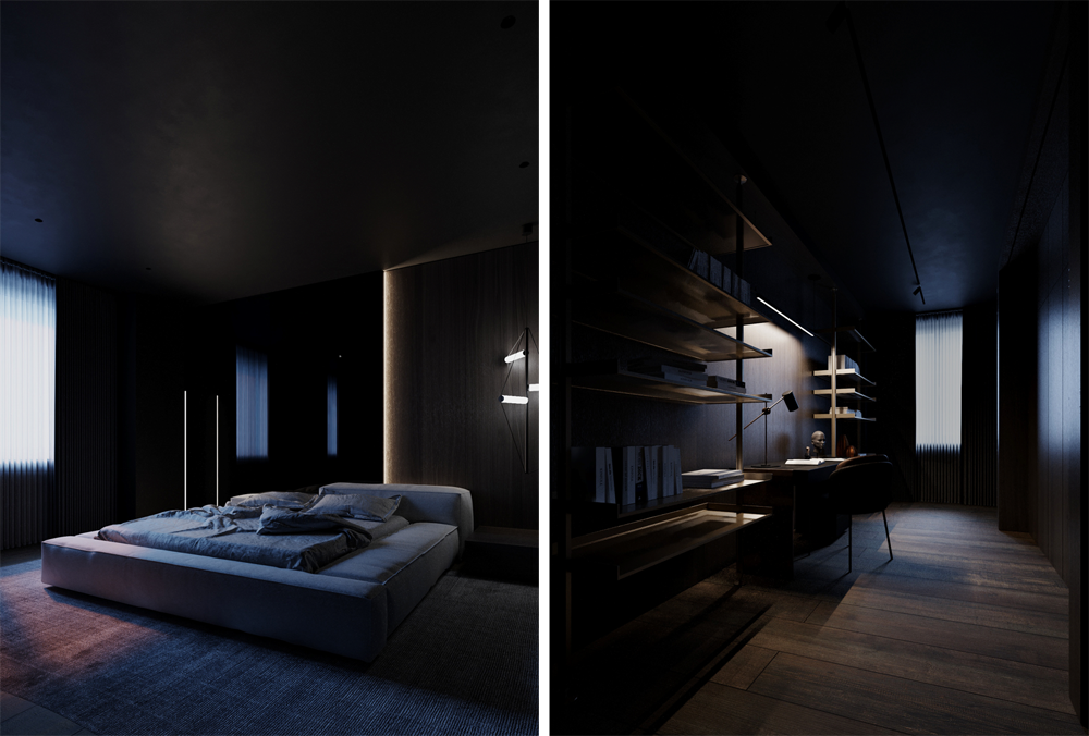 Дизайн интерьера фото кабинет и спальня
