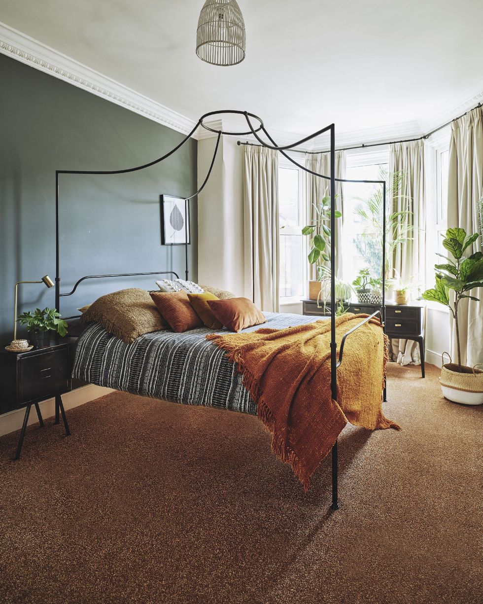 дизайн интерьера спальни в зеленых тона 4